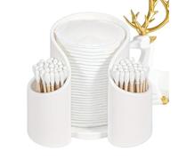 Distributeur de tampons en coton - Conteneur Qtip transparent, organisateur de bureau | Porte-coton, fil dentaire, coton floc, boîte de rangement pour salle de bain, toilette, bureau