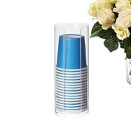 Distributeur de tasses à boissons - Fente de tasse en papier rechargeable, organisateur de rinçage couvert de couvercle, disposition de tasse verticale | Unité d'empilage de tasse propre, étui de