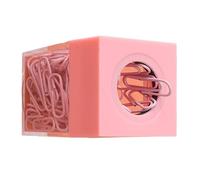 Distributeur de Trombones de Bureau Transparent avec Adsorption Magnétique et Style Vibrant, Parfait pour un Rangement et une Organisation Efficaces dans N'importe Quel Espace de Travail