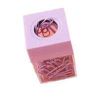 Distributeur de Trombones de Bureau Transparent avec Adsorption Magnétique et Style Vibrant, Parfait pour un Rangement et une Organisation Efficaces dans N'importe Quel Espace de Travail