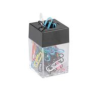 Distributeur de Trombones magnétique Transparent Stockage de Punaise pour étui Distributeur de Punaise Support Organisateur de Broche en métal Boeuf