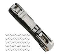 Distributeur de trombones portable - Agrafeuse de documents rechargeable | Ensemble d'agrafeuse de bureau | 50 clips inclus, réutilisable, portable pour salle de ollège, travail, étude