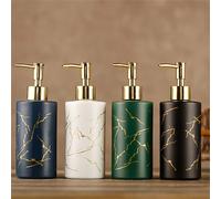 Distributeur de type pression au motif de marbre de luxe, tout-en-un pour le savon pour les mains, le shampooing, le gel douche, améliore l'esthétique de la salle de bain, nouvelle expérience de bain