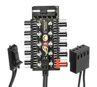 Distributeur de ventilateurs splitter-pwm de moyeu de refroidissement CPU pour boîtier de bureau 12 volts, adaptateur à plusieurs connexions | Connexion du ventilateur de boîtier stable p