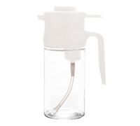 Distributeur de verre à huile de 16,91 oz - Distributeur de chansons de cuisine | Press on | Verseur transparent étanche étanche de grande capacité pour la friture de salade froide