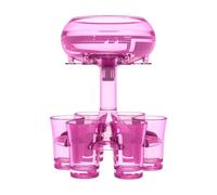 Distributeur De Vin - Acrylique, 11,42 X 11,42 X 1,8 Pouces Distributeur E Verres Shot 8 Modes D'éclairage | Support À 6 Verres À Alcool En Forme De Champignon, Casier ÀVin Pour Bar, Fête, Maison