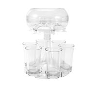 Distributeur de vin acrylique en verre synthétique, distributeur et support de verre à shot, distributeur acrylique imitation verre, distributeur de six verres pour vin, bière, whisky, café et thé