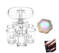 Distributeur de vin pour fête, distributeur d'alcool acrylique Verseur | Distributeur de tirs multiples Family Bar La Fête Karaoké Pique-nique Le distributeur de vin deuxième génération + photo