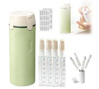 Distributeur De Voyage 4 en 1 30ml, Bouteilles Refermables Anti-Fuite, Conteneurs Toilette Portables pour Shampooing Après-Shampoing Lotion(Green)