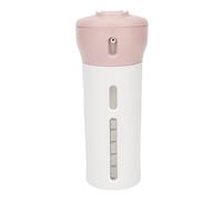 Distributeur de Voyage 4 en 1 Récipient de Voyage Portable Rechargeable étanche avec Autocollant, Design Transparent, Gain de Place pour Shampoing et Revitalisant de Parfum (Rose)