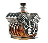Distributeur de whisky - Serveur d'alcool en forme de cylindre moteur, pièce d'exposition de boisson à thème industriel, porte-gobelet en verre à huit chambres, décoration de table | pour la fête des