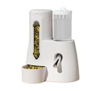 Distributeur d'eau 2 en 1 pour lapins, porcs, hérissons, furets, hamsters, grand distributeur automatique pour cages, convient aux petits rongeurs, boîtier en plastique robuste avec boule lumineuse