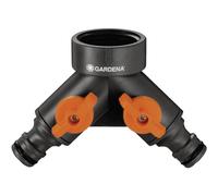 Distributeur d'eau 2 voies GARDENA 00940-20 plastique avec vanne de régulation