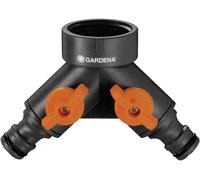 Distributeur d'eau 2 voies GARDENA 00940-20 plastique avec vanne de régulation raccord enfichable, 30,3 mm (1\ ) (filet int.)