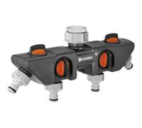 Distributeur d'eau 4 voies GARDENA 08194-20 avec vanne de régulation raccord
