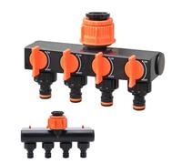 Distributeur d'eau à 4 voies, répartiteur de robinet d'extérieur pratique et solide, séparateur de tuyau d'arrosage de jardin pour