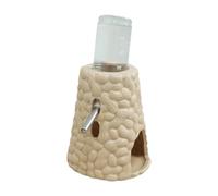 Distributeur d'eau à suspendre pour petits animaux avec installation facile 60 ml/80 ml/125 ml en forme d'arachide en céramique pour cages