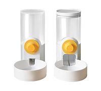 Distributeur d'eau Alimentaire Suspendu pour Cage pour Animaux de Compagnie, Bol de Bouteille d'eau Automatique Suspendu pour Animaux de Compagnie, mangeoire pour Chat et (Pearl White)