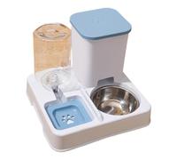 Distributeur d'eau automatique et distributeur de nourriture pour chats de différentes tailles 2 en 1 Station d'arrosage et d'alimentation pour chats Distributeur d'eau automatique de voyage