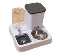 Distributeur d'eau automatique et mangeoire pour chats de différentes tailles - 2 en 1 - Station d'arrosage et d'alimentation pour animaux domestiques - Gamelle pour chien avec distributeur d'eau