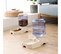 Distributeur d'eau Automatique pour Chat 3,8L, Fontaine à Eau Plastique, Grand Réservoir - Système de Remplissage Automatique, Conception Antidébordement, Facile à Nettoyer (Mangeoire)