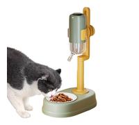 Distributeur d'eau Automatique pour Chat - Abreuvoir Anti-Goutte Réglable en Hauteur | Station d'eau Stagnante pour Animaux De Compagnie De 750 ML | Distributeur Vertical Et De Nourriture pour P