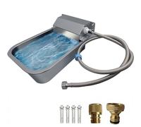 Distributeur d'eau automatique pour chien - 2 gal/7,5 l - Pour intérieur/extérieur - En acier inoxydable - Pour bétail, animaux de compagnie, poulet, bol pour chien - Convient pour robinet GHT de 3/4"