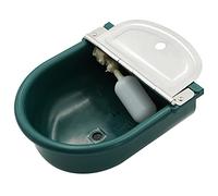 Distributeur d'eau automatique pour grands chevaux avec valve flottante et bouchon de vidange - Distributeur d'eau automatique pour mouton, chien, cheval, vache, cochon - Plastique (vert foncé)