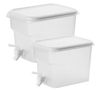 Distributeur d'eau avec robinet, 2 distributeurs de boissons avec robinet 3, 5 L et 5 L d'eau de réfrigérateur avec anti-fuite, pichet réfrigérateur transparent, pichet à jus en plastique p