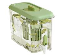 Distributeur d'eau avec robinet de boisson alimentaire Tap 4L Dispensateur de boisson scellée avec double filtres Inclinaison de jus d'été en bas pour réfrigérateur, vert herbe, distributeur de boiss