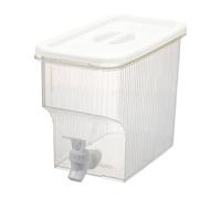 Distributeur d'eau avec robinet, distributeur de boissons en plastique anti-fuite de 1 gallon avec couvercle, distributeur de jus glacé pour réfrigérateur, pour fête, bar, cuisine, (E, One Size)