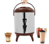 Distributeur d'eau chaude 6 L en acier inoxydable pour cafés, buffets, hôtels - Conservation de la température pendant 1/4/8/12 heures