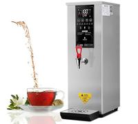 Distributeur d'eau Chaude Électrique Professionnel 60 l/h, Température Réglable, pour Cafés, Salons de Thé, Bureaux, 1000 W Silver