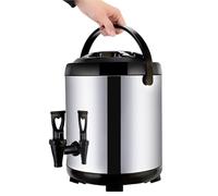 Distributeur d'eau chaude en acier inoxydable avec robinet, double paroi isotherme pour café, thé, lait, carafe thermique de qualité commerciale pour restauration, bureau, hôtel, fête