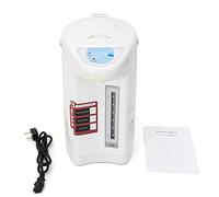 Distributeur d'eau chaude en acier inoxydable - Bouilloire électrique - Théière thermostatique - Chauffe-eau chaude - 5,8 l - Théière 750 W - Blanc/noir/gris (blanc)