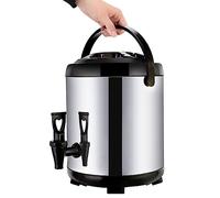 Distributeur d'eau chaude en acier inoxydable pour thé au lait et boissons, 16 l avec robinet