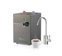 Distributeur d'eau chaude instantané sous évier, 750 W/1300 W, robinet | Distributeur d'eau chaude à écran numérique Plage de température 40-90 °C, réservoir en acier inoxydable 304 et robinet en