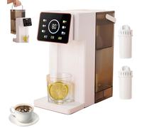 Distributeur d'eau chaude instantanée 3 L avec 2 filtres, 8 options de volume et 6 réglages de température, chaudière à eau à écran tactile LED, nettoyage et verrouillage Instant Hot Water Dispenser