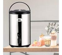 Distributeur d'eau chaude isotherme en acier inoxydable avec robinet, parfait pour le thé au lait et les boissons, disponible en plusieurs capacités