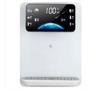 Distributeur d'eau chaude mural, chauffe-eau électrique 2200 W, chauffage rapide en 3 secondes, quatre niveaux de volume d'eau et cinq niveaux de température, for le bureau(White)