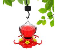 Distributeur d'eau Colibri, mangeoire Colibri pour extérieur, mangeoire d'oiseaux de 16 oz avec 5 Fleurs de Fleurs - des Fourmis intégré et Anti-Abeille, décoration de Jardin de Jardin