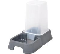 Love Story Distributeur d'eau ou de croquettes en plastique 3,5 l Gris