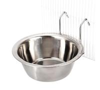 Distributeur d'eau de caisse | Cage en acier inoxydable, distributeur d'eau anti-fuite - Distributeur de nourriture pour chat suspendu pour animaux de compagnie à l'intérieur, gamelle portable pour