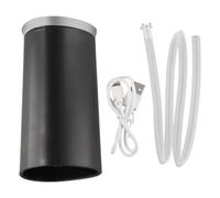 Distributeur d'eau électrique pour carafes d'eau - Portable et rechargeable avec design pliable, ABS de qualité alimentaire, batterie 800 mAh, chargement USB-C, tactile (noir)