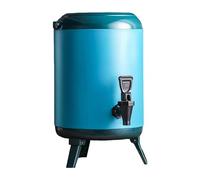 Distributeur d'eau en acier inoxydable,baril isolé en acier inoxydable 304 avec robinet et poignée,couvercle scellé,eau chaude/froide,café,urne à jus pour usage commercial et domesti Finnish Green 8L