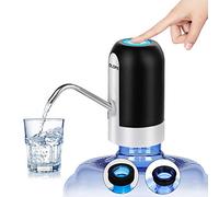 Distributeur d'eau en Bouteille, USB chargeant la Pompe à Eau Potable électrique Portable Commutateur de Bouteille d'eau Universelle de 5 gallons (Noir)