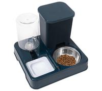 Distributeur d'eau et de Nourriture pour Chat Mangeoire antidérapante pour Animaux de Compagnie 2 en 1, Fournitures Portables pour Animaux de Compagnie, dis