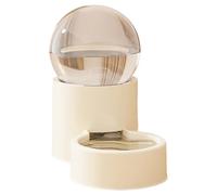 Distributeur d'eau et distributeur d'eau pour chat, distributeur d'eau et de nourriture pour chats, petits chiens, chiots (distributeur d'eau beige)