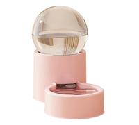 Distributeur d'eau et distributeur d'eau pour chat, distributeur d'eau et de nourriture pour chats, petits chiens, chiots (distributeur d'eau rose)