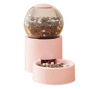 Distributeur d'eau et distributeur d'eau pour chat, distributeur d'eau et distributeur de nourriture pour chats, petits chiens, chiots et animaux de compagnie (mangeoire à nourriture rose)